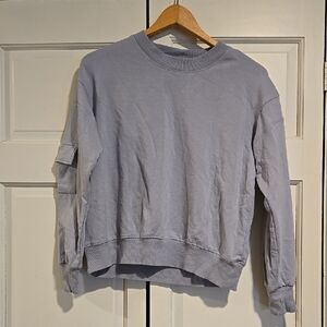 Magaschoni Women's Crewneck Sweater in Light Lavender Gray